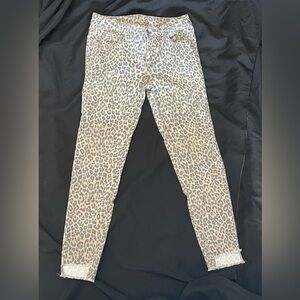 Art Class Girls Leopard Skinny Jeans Size 14